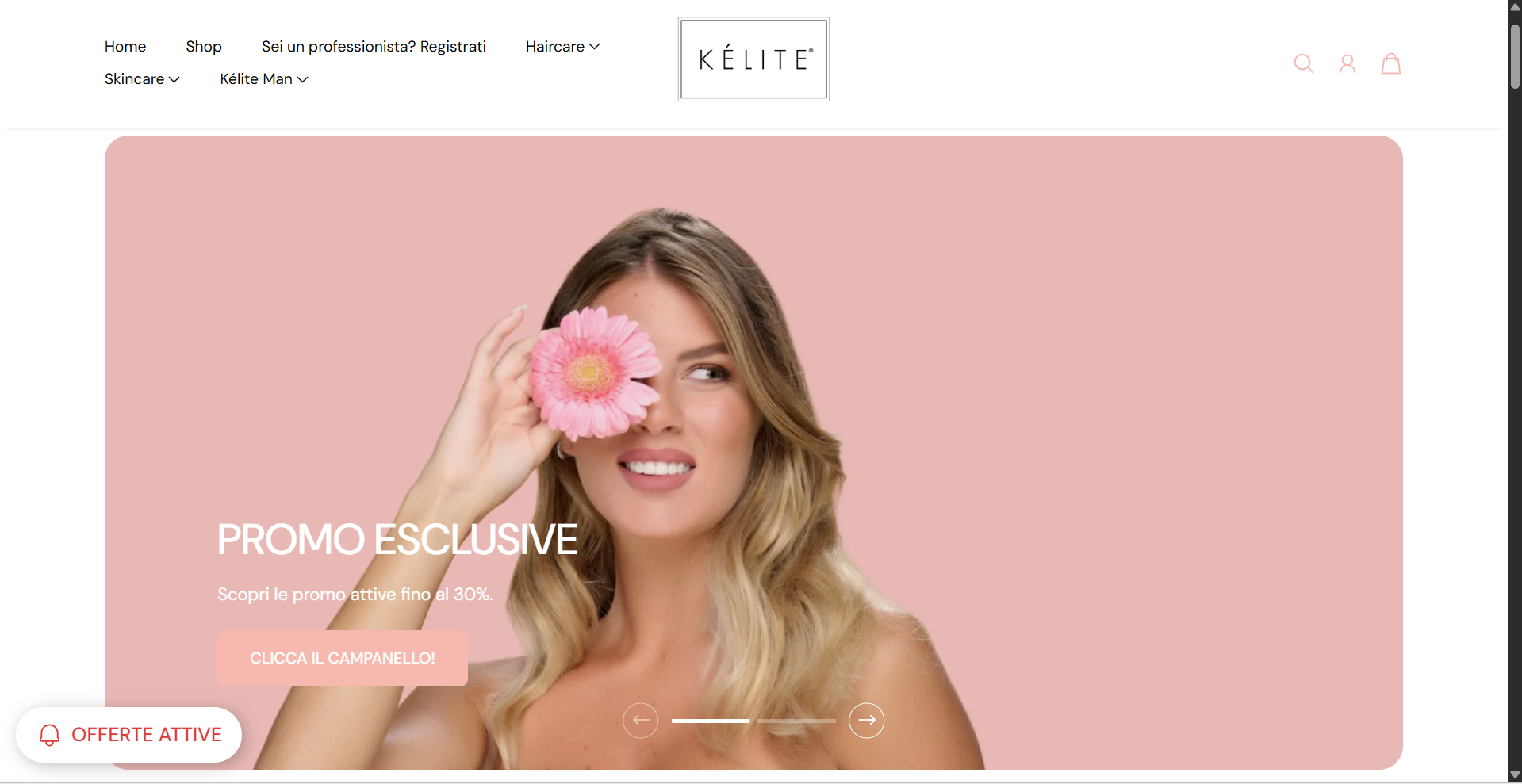 Kélite Professional — e-commerce beauty di alto livello